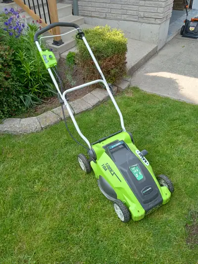 Greenworks Cored Electric Lawnmower 16" 10AMP., View more