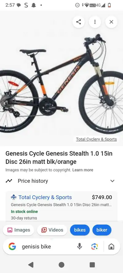 Genesis bike, View more