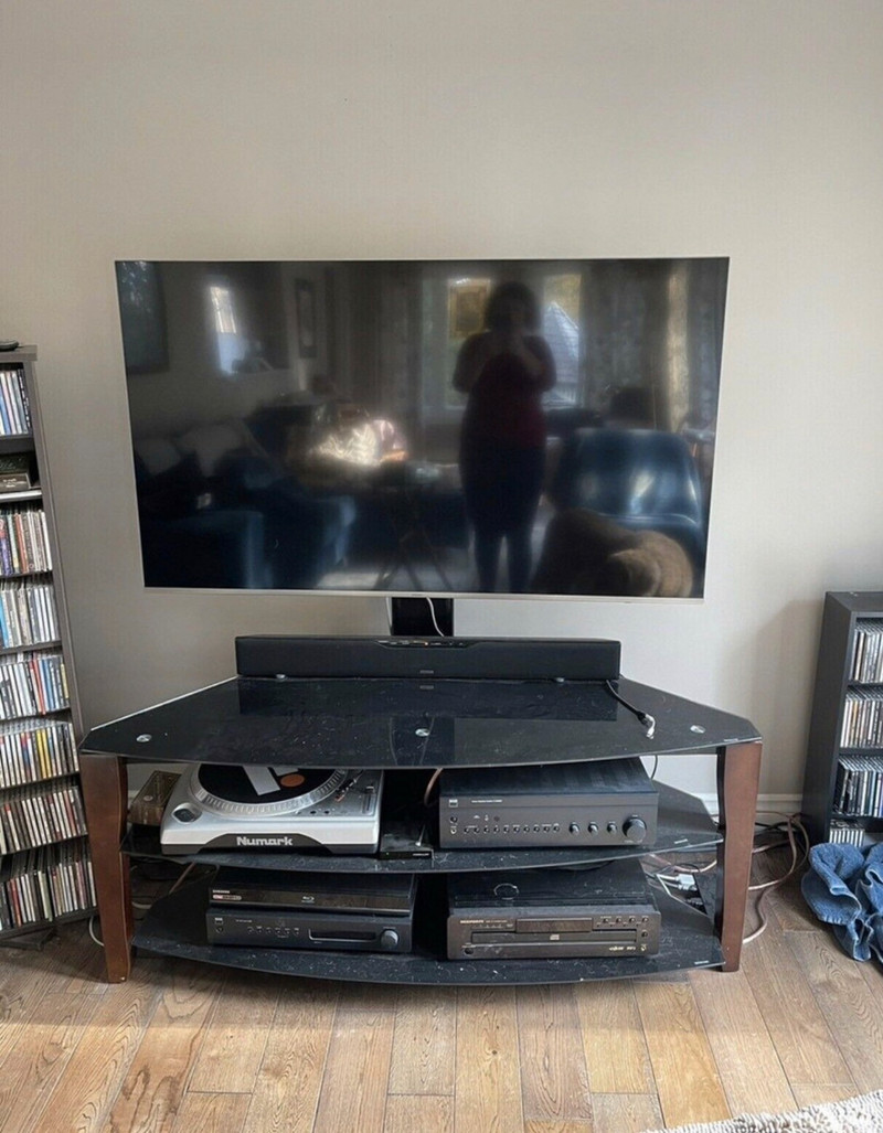 TV stand, fits upto 60” tv with all attachments . TV Tables