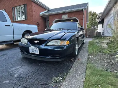 1996 Mustang Gt - cammed 4.6l 2v with supercharger. Shorty headers with full bbk exhaust. 162,000 km...