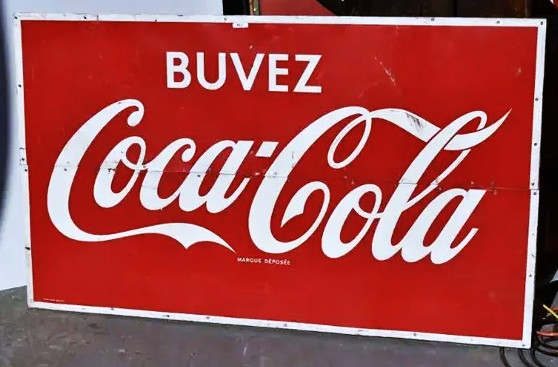 antique  coca cola 1965 tres grande en  tôle dans Art et objets de collection  à Laval/Rive Nord