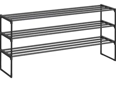 SONGMICS 3-Tier Expandable Metal Shoe Rack, View more
