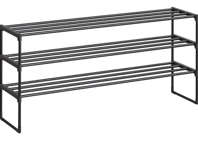 SONGMICS 3-Tier Expandable Metal Shoe Rack in Storage & Organization in Oshawa / Durham Region - Image 2