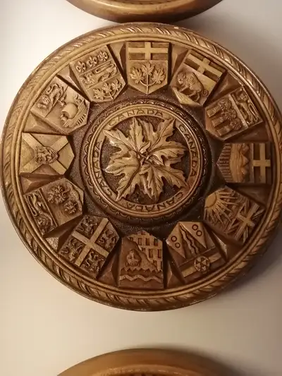 For your consideration, is this wonderful hand-carved plaque by The Andrew Malcolm Furniture company...