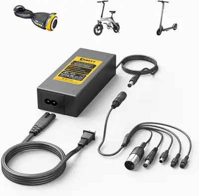UL 42V 2A Electric Scooter Charger for 36V Batteries, 5-in-1 Plu, View more