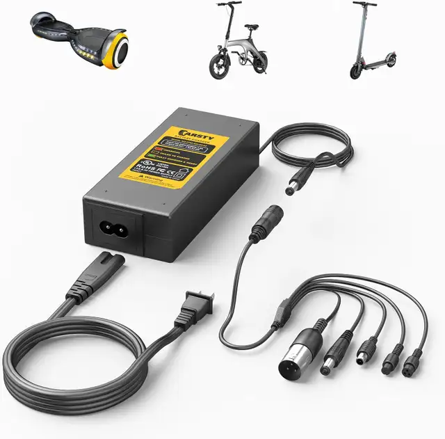 UL 42V 2A Electric Scooter Charger for 36V Batteries, 5-in-1 Plu in eBike in Oshawa / Durham Region - Image 2