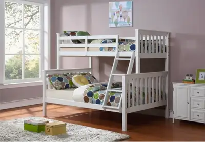White Wooden Bunk Bed, View more