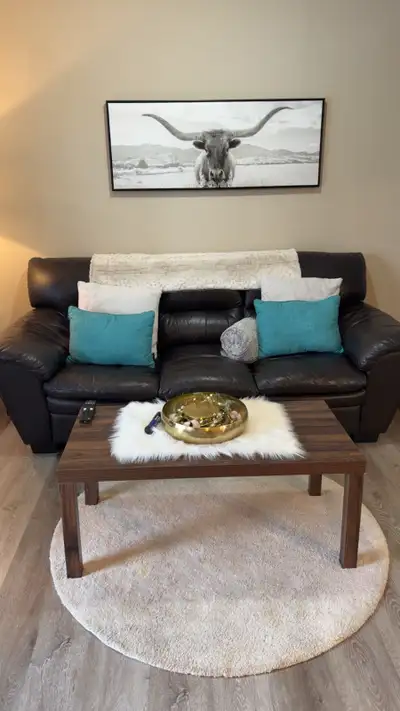 Brown Leather couch , View more