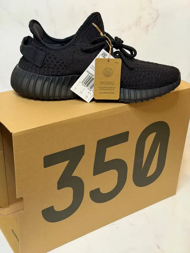 Yeezy Boost 350 V2  Onyx US 7.5 M (NEW) in Men's Shoes in City of Toronto - Image 4