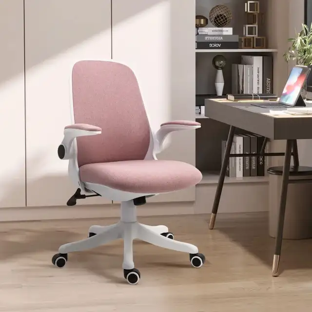 Office Chair 360° Swivel Task Desk Breathable Fabric Computer Ch in Chairs & Recliners in Markham / York Region - Image 3