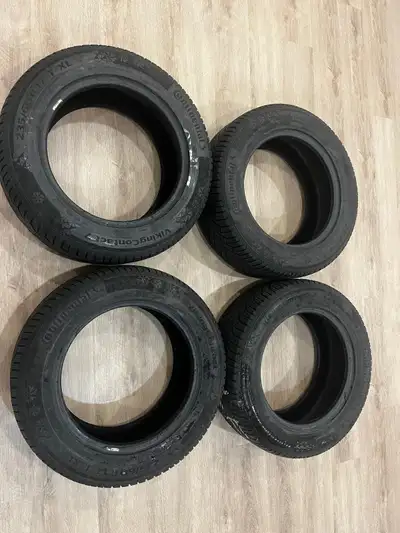 Selling 4 used Continental winter tires in good condition. Tires were used only about 4 months per y...