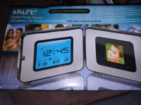 NEW SHIFT  DIGITAL PHOTO VIEWER WITH ALARM CLOCK
