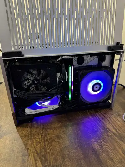 Premium mini-ITX PC featuring AMD 9800X3D and NVIDIA RTX 5090 FE, View more