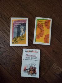 Classic books in French - Rousseau and Maupassant