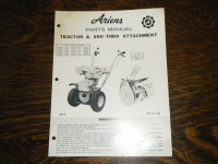 Ariens 10965, 10970 Tractor & Sno thro Attachment Parts Manual