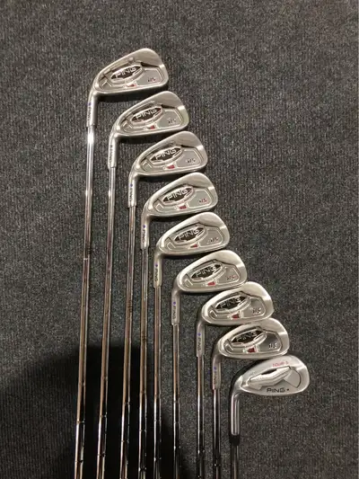 LH Stiff Ping i15 Iron Set 4-GW + SW Blue Dot bent to Black, View more