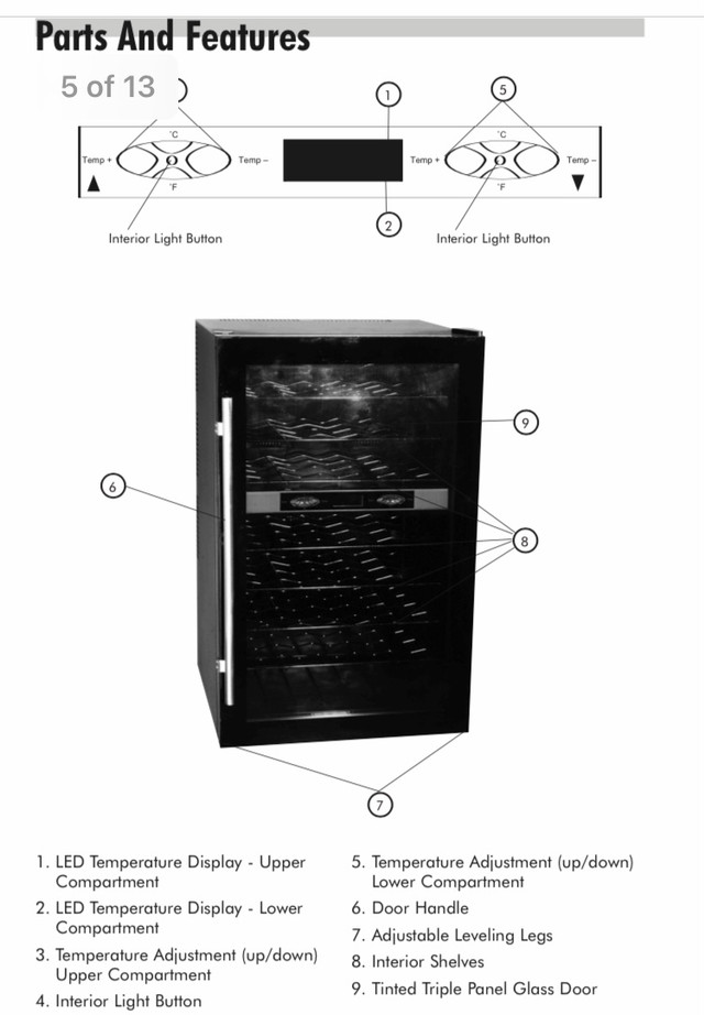 Dual zone wine fridge in great condition! in Refrigerators in Calgary - Image 4