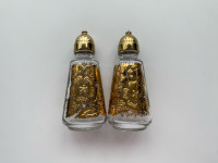 Antique gold glasses salt and pepper shakers gift