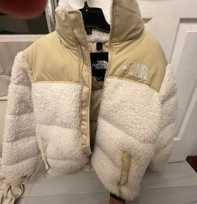 White north face Nuptse jacket size xs, View more
