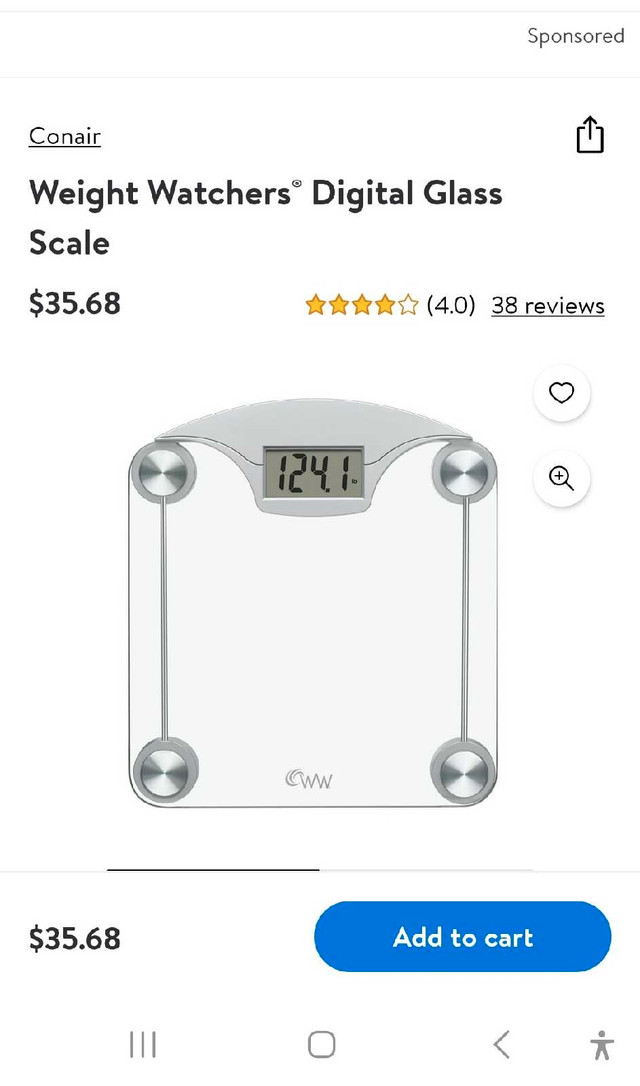 Weight Watchers® Digital Glass Scale dans Santé et besoins spéciaux  à Ville de Toronto