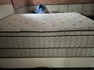 double bed frame with mattress and box spring , View more