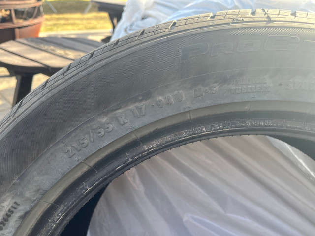 Like New - Continental Pro-Contact tires 215/55R17 in Tires & Rims in Regina - Image 2