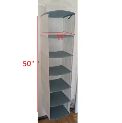 6-Shelf Hanging Closet Organizers and Storage for Clothes Storag, View more