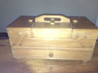 Great condition wooden sewing box for sale