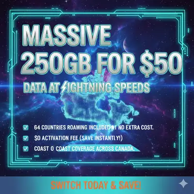 "Global Roaming and 250GB for Just $50", View more