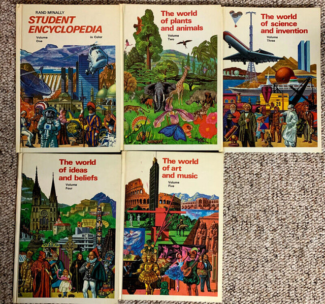 vintage Rand McNally	Student Encyclopedia set Vol 1-5 in Children & Young Adult in Oakville / Halton Region