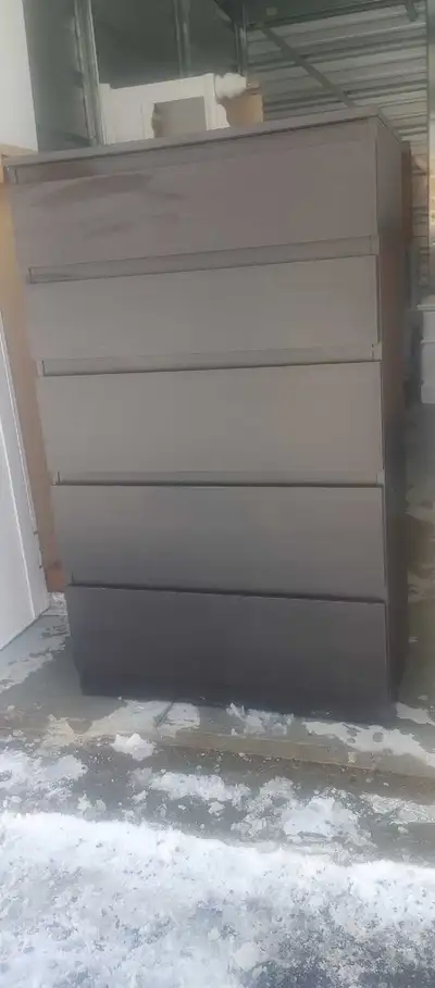 Dark 5 drawers dresser, View more