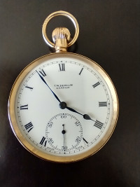 Antique-style high-quality 9K solid gold pocket watch.