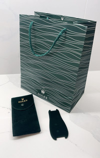 Rolex retail bag + Velvet travel pouch
