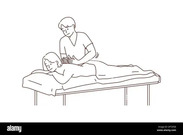 Male offering relaxation massage to ladies