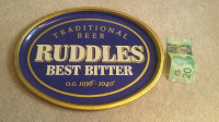 Ruddles Best Bitter Traditional Beer Tin Tray o.g. 1036 - 1040