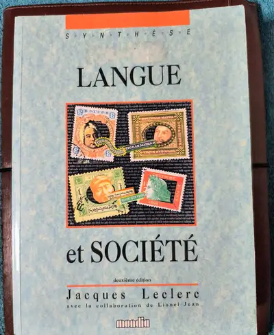 Second edition textbook. French language. Covers language and society. Includes many chapters and a...