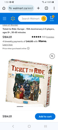 Ticket to Ride Europe 15th Anniversary Edition.  Sealed box.