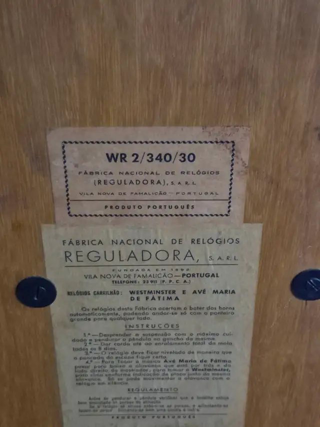 Portuguese reguladora Wall Clock563811920947466244