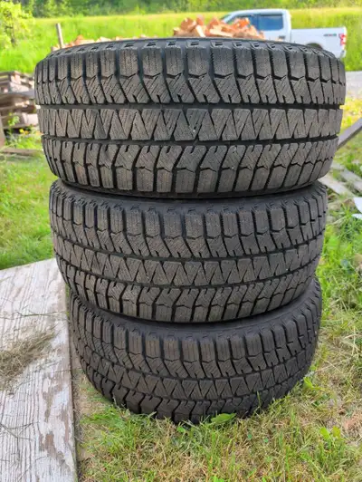I am offering a set of three Bridgestone Blizzard WS90 winter tires, size 215/55R16, extra load rate...