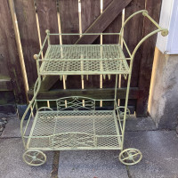 Wrought Iron Bar Trolley on Wheels AVAILABLE 