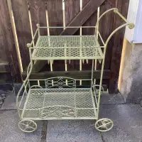 Wrought Iron Bar Trolley on Wheels AVAILABLE 