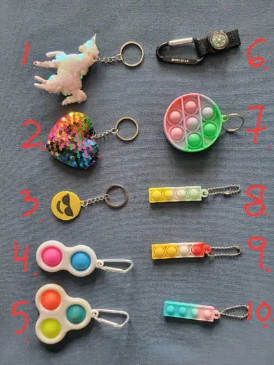 Portes-clés, fidget toys, keychains, View more