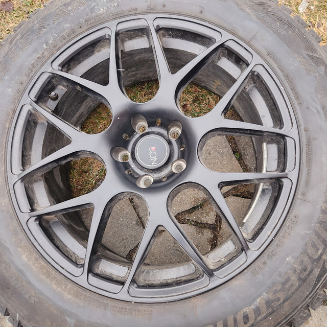19 inch Ikon black alloy rims 5x120  like new in Tires & Rims in Markham / York Region - Image 4