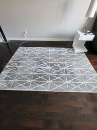 Modern area rug like new 5x7