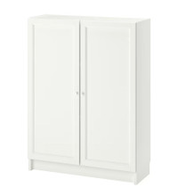 Bookcase with doors white