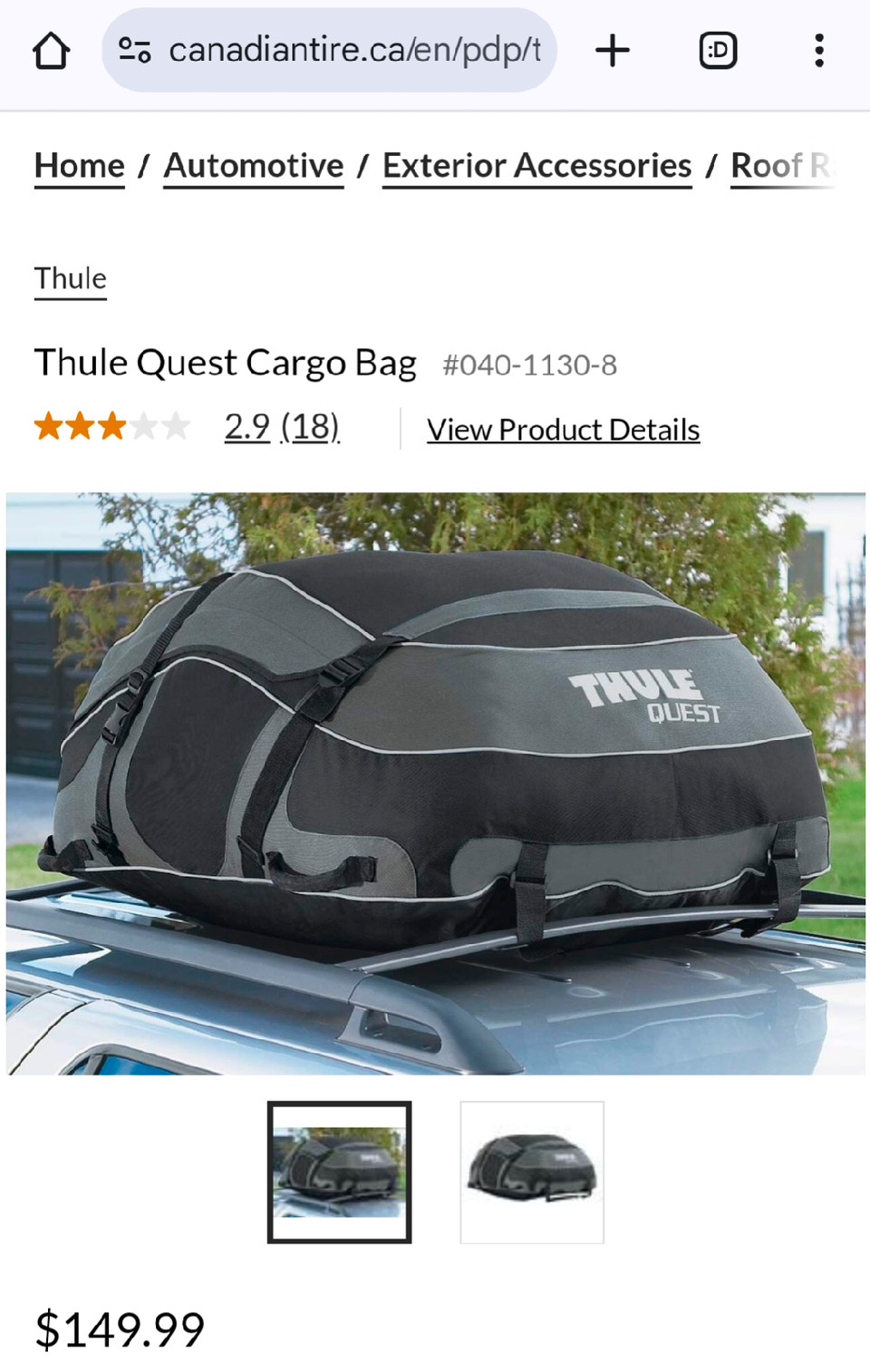 Thule quest cargo bag new arrivals