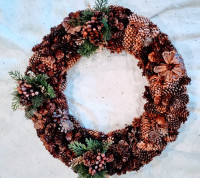 Christmas Pinecone Wreath   -- Yorkton, SK