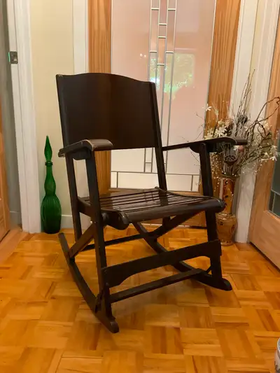 Chaise berçante pliante bois, View more
