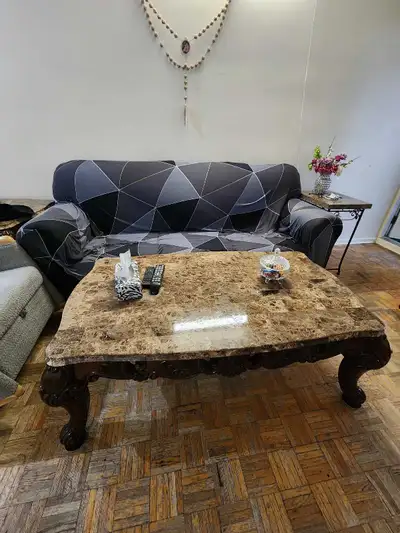 Marble Coffee Table and End Table Set, View more