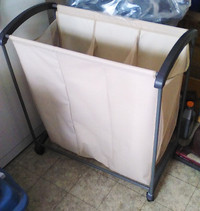 Laundry Hamper Sorting Station With Wheels
